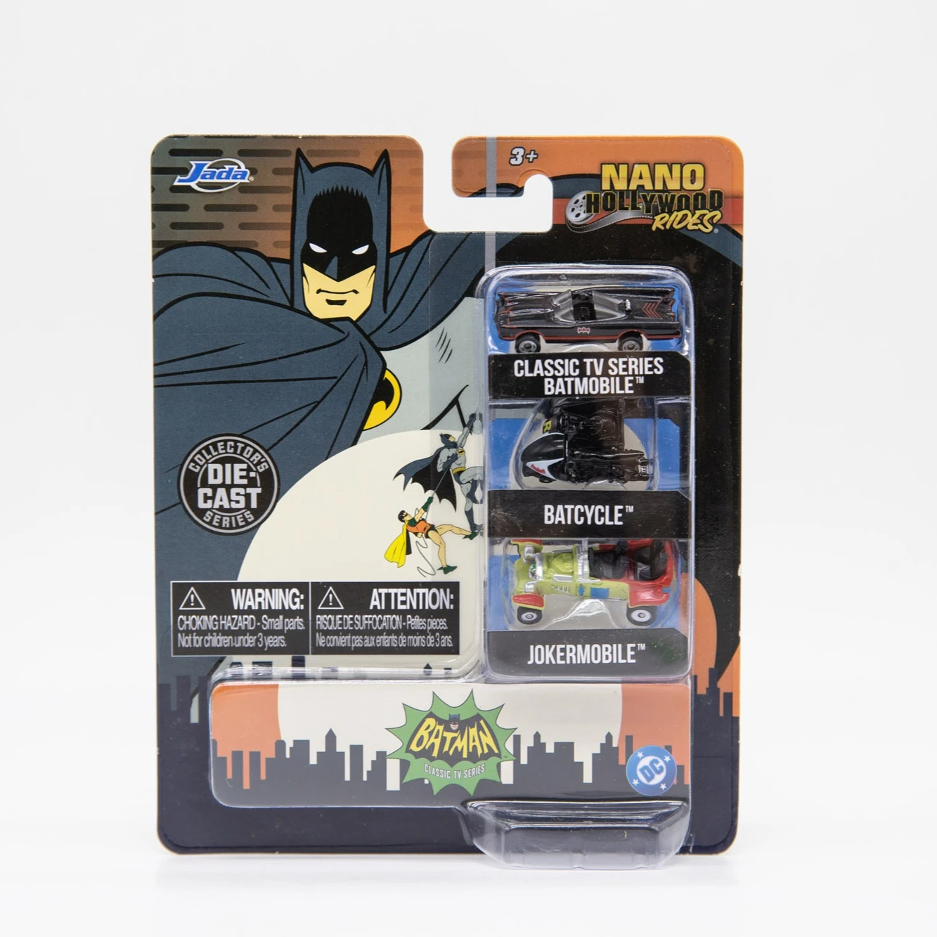JADA DC Batman Die-Cast Vehicle Set Classic Batmobile Batcycle Alloy Joker Car Collectible Miniature Toys for Fans
