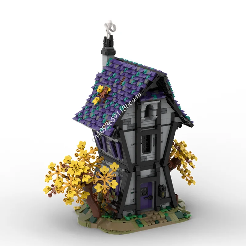 1912 peças moc casa de bruxas blocos de construção de halloween presente de natal exclusivo presente diy projetado para crianças criatividade educacional