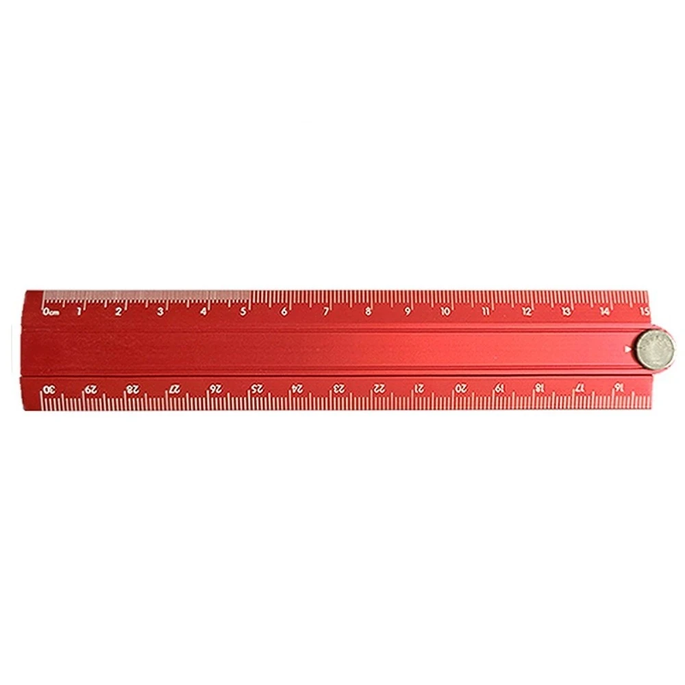 

Simple Style Folding Ruler 15cm 30cm Creative Metal Stationery Rule Aluminum Alloy Foldable Student Drawing Measuirng Tool