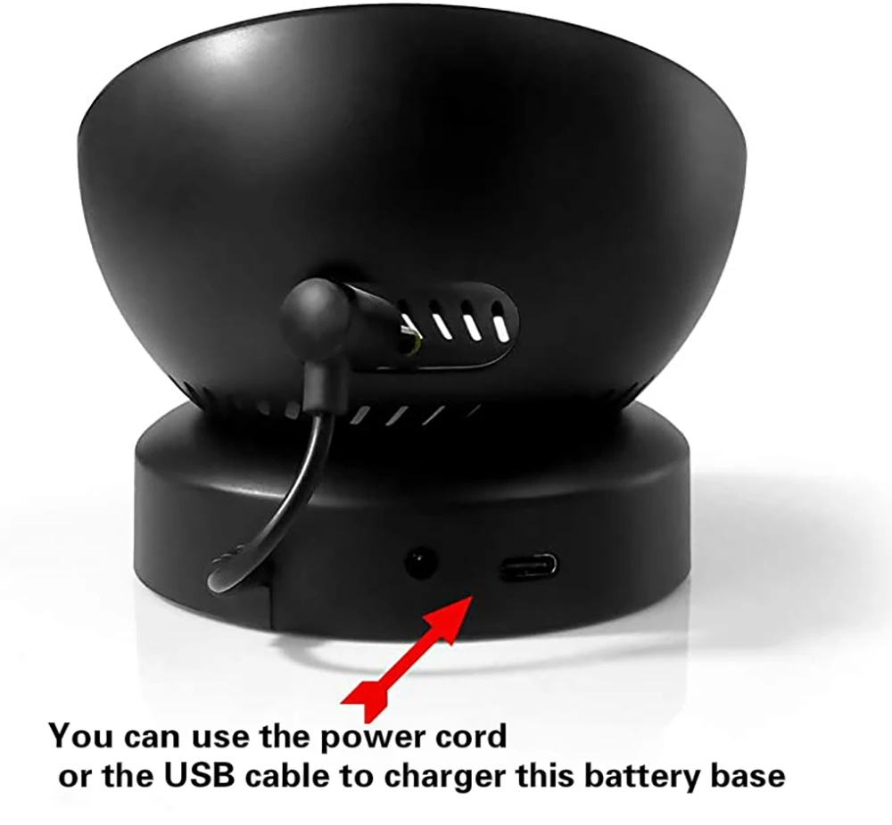 Accu voor Dot 4e en 5e generatie - draagbare batterij draadloos accustation (zonder luidsprekers) (zwart Accu voor Dot 4e en 5e generatie - draagbare batterij draadloos accustation (zonder luidsprekers) (zwart