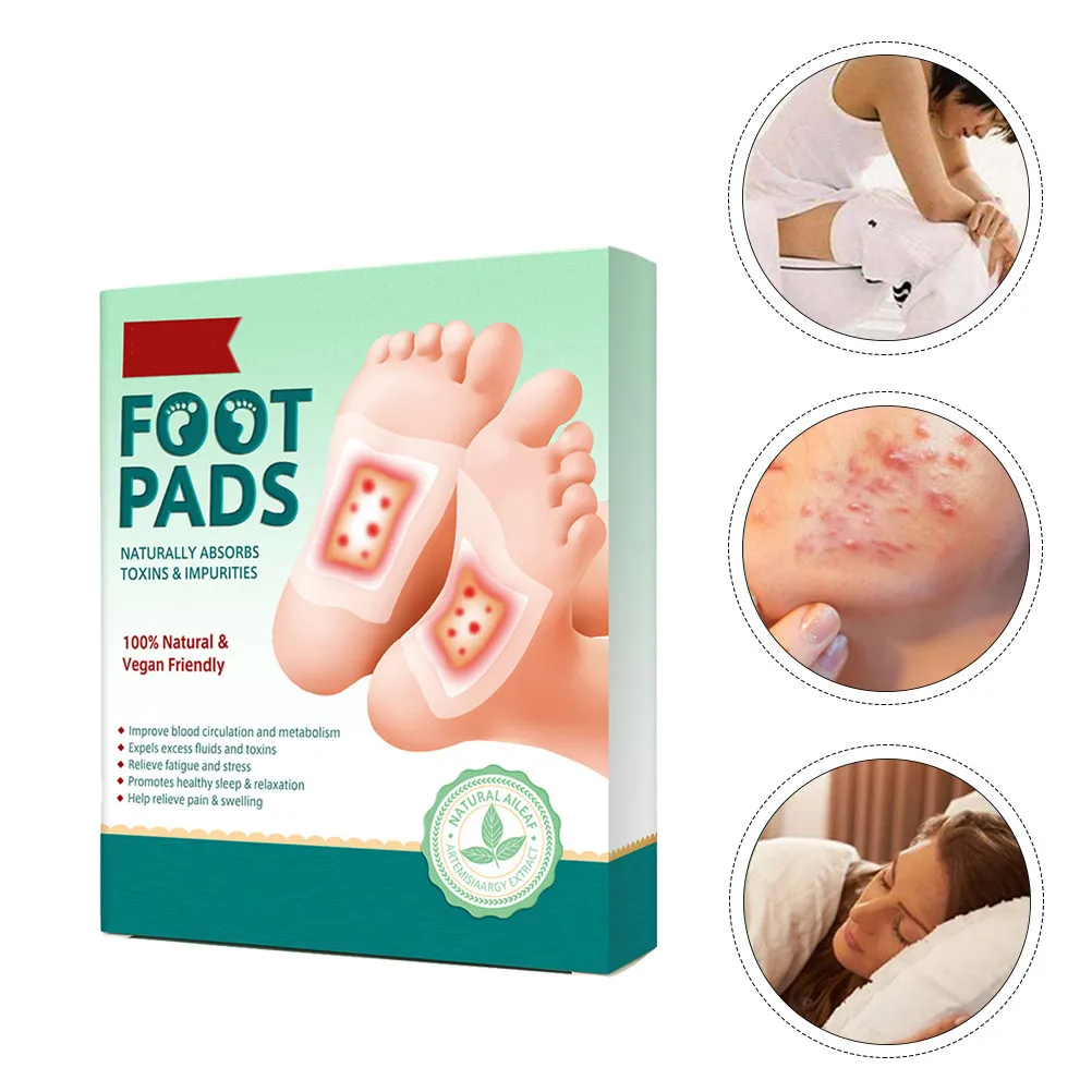 

10Pcs Wormwood Foot Pads Healthy Moisturizing Skin Refreshing Foot Care Pads Premium Ginger Mugwort Moxa Patches