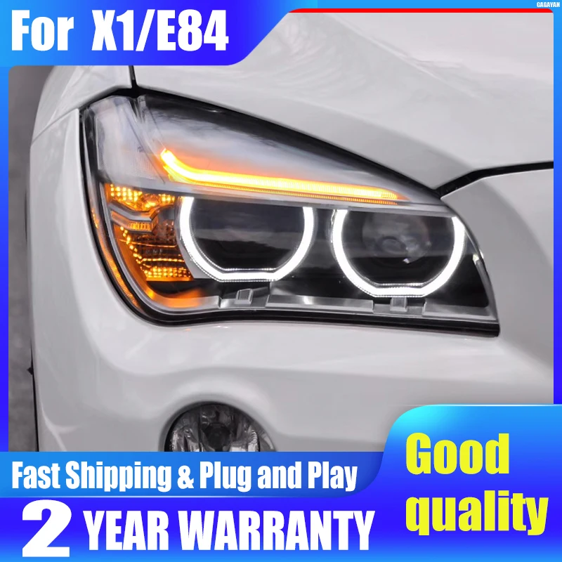 Car Styling Head Lamp for BMW X1 E84 Headlights 2011-2015 New LED Headlight Angel Eye DRL Hid Bi Xenon Auto Accessories