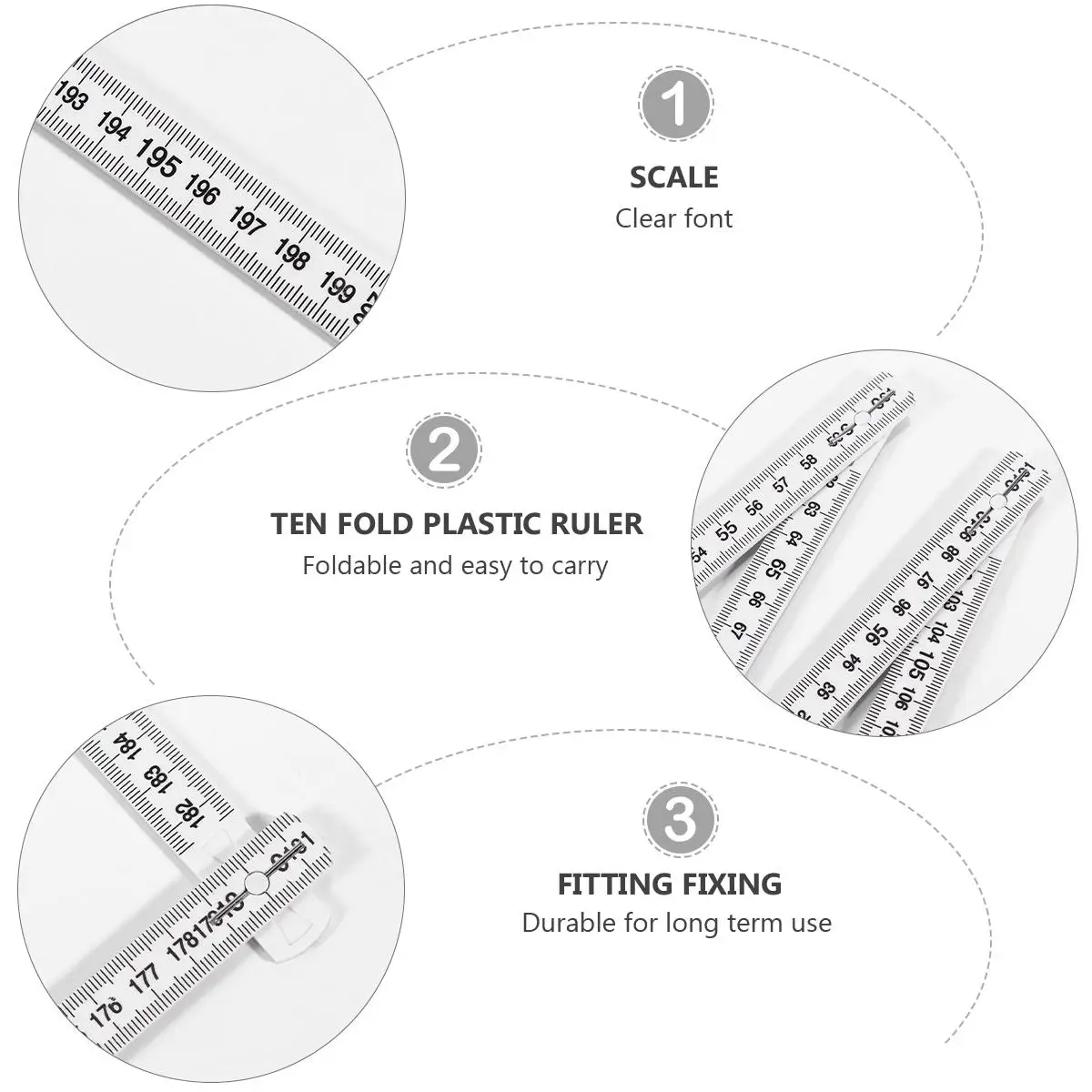 folding ruler foldable ruler folding measuring ruler plastic folding ruler measuring tool