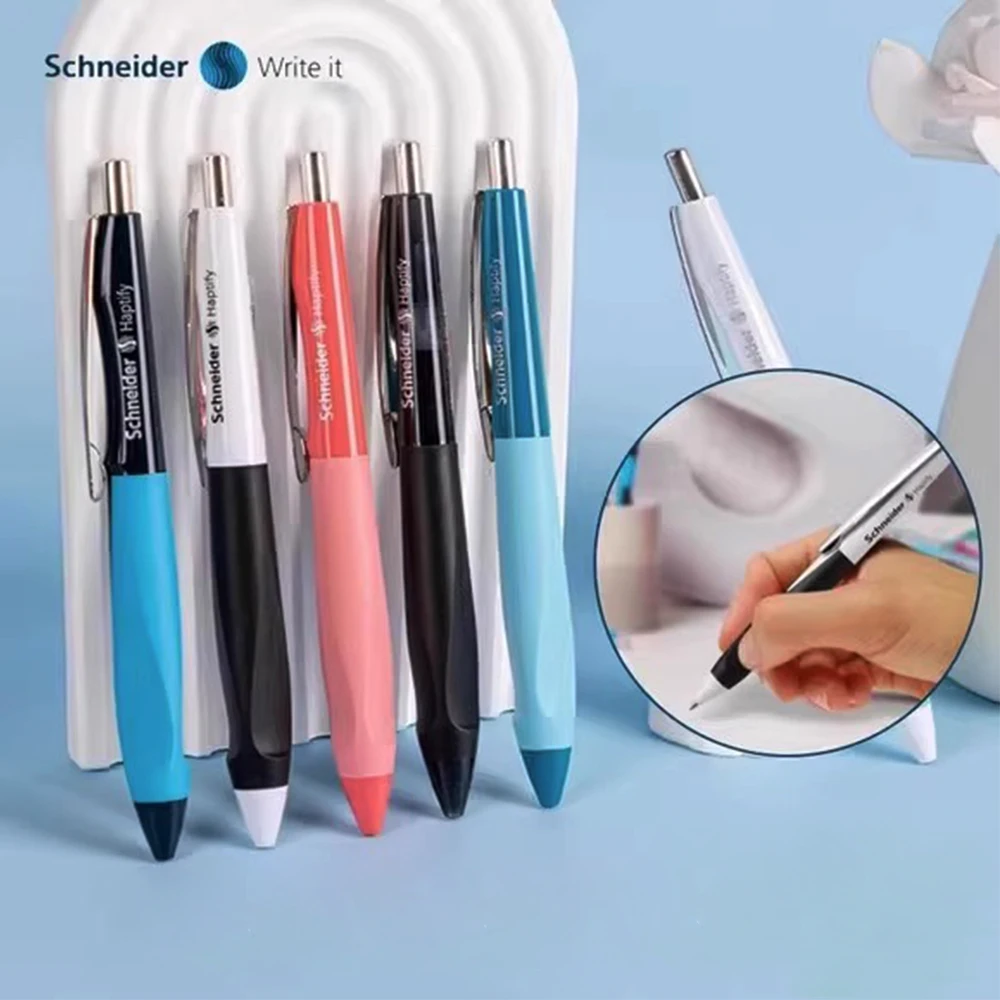 

Гелевая ручка Schneider Dolphin, быстросохнущая, 0,5 мм, фирменная черная мягкая резиновая ручка, подарок G2, сменный блок большой емкости, немецкие канцелярские принадлежности