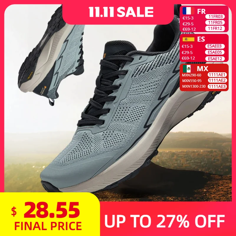 Baasploa Men Hiking Shoes 2025 Fashion New Comfort Wear Resistant Outdoor Shoes Men Breathable Mesh Casual Sneakers Climbing