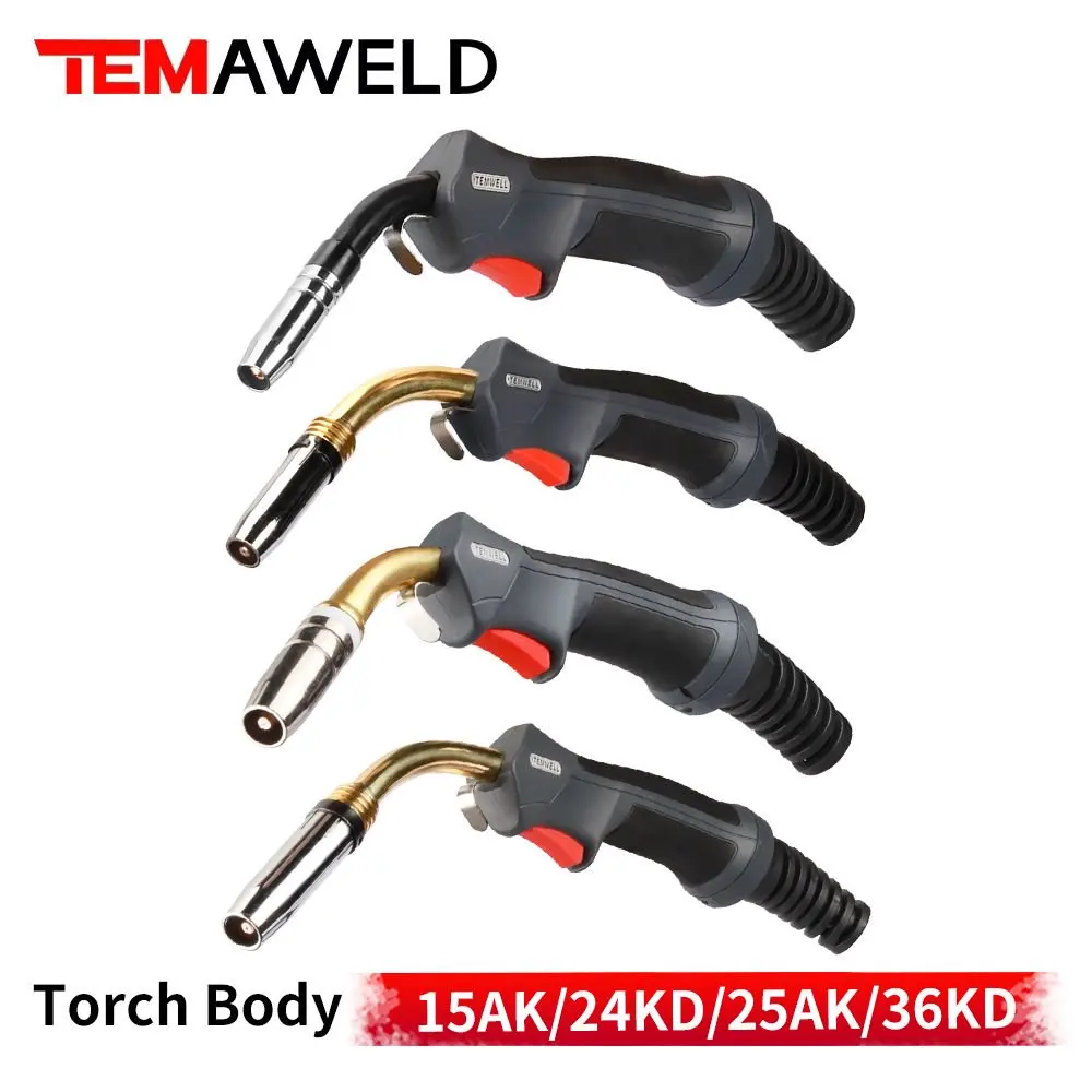 MB 15AK 24KD 25AK 36KD MIG MAG Welding Torch Head Air Cooled Contact Tip Swan Neck Holder Gas Nozzle European Type