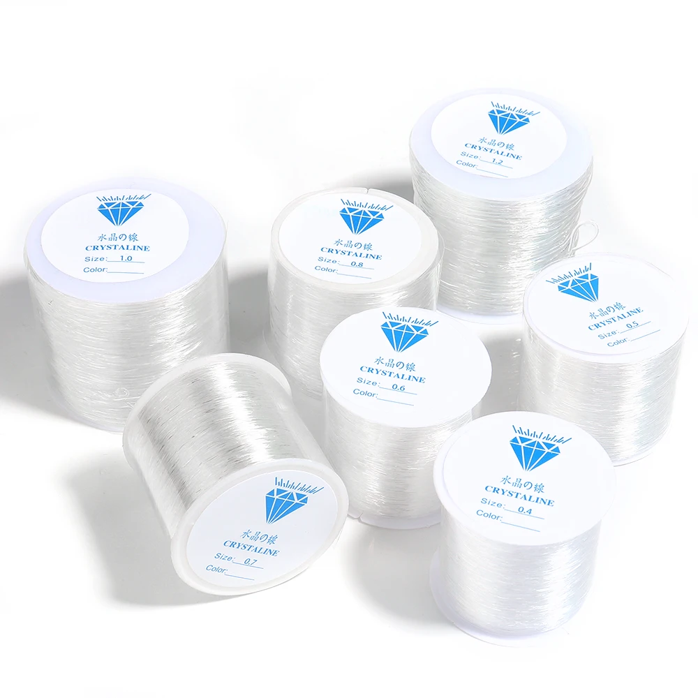 0.5-1.2mm Transparent Crystal Elastic Thread for DIY Jewellery Making