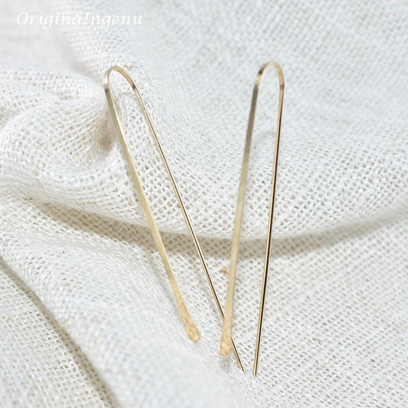 925 Silver Earrings Handmade Gold Filled Jewelry Hammered Vintage Jewelry Minimalist Brincos Boho Oorbellen Earrings For Women
