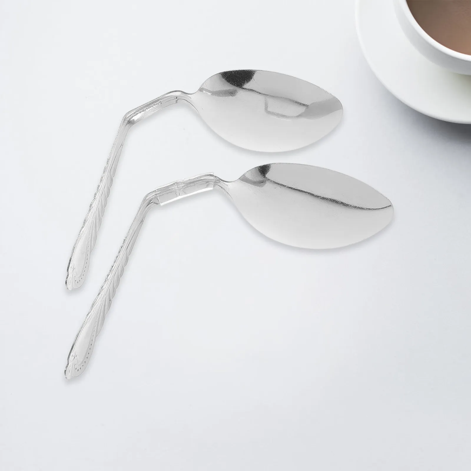 

2Pcs Bending Spoon Magician Close Up Gimmicks Bend Spoon Trick Props Street Performance Stage Gimmick Props