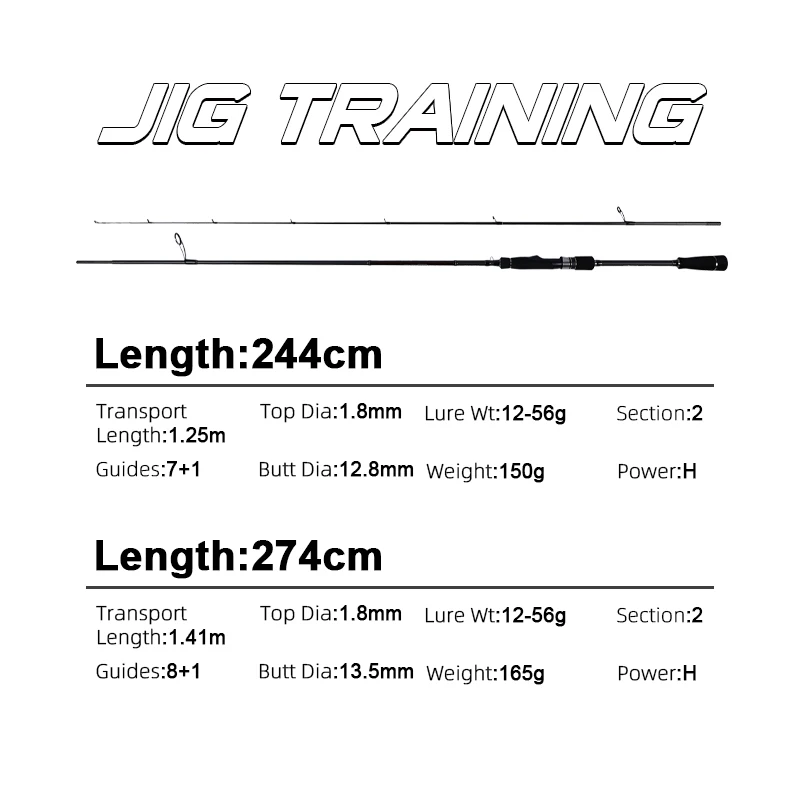 MIFINE Jig Training Spin Spinning Rod 6