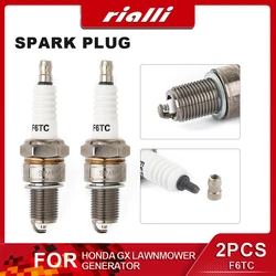 2PCS Original Spark Plug F6TC For Honda GX Series Lawn Mower Water Pump Water Extractor Generator Van Range Extender Accessories