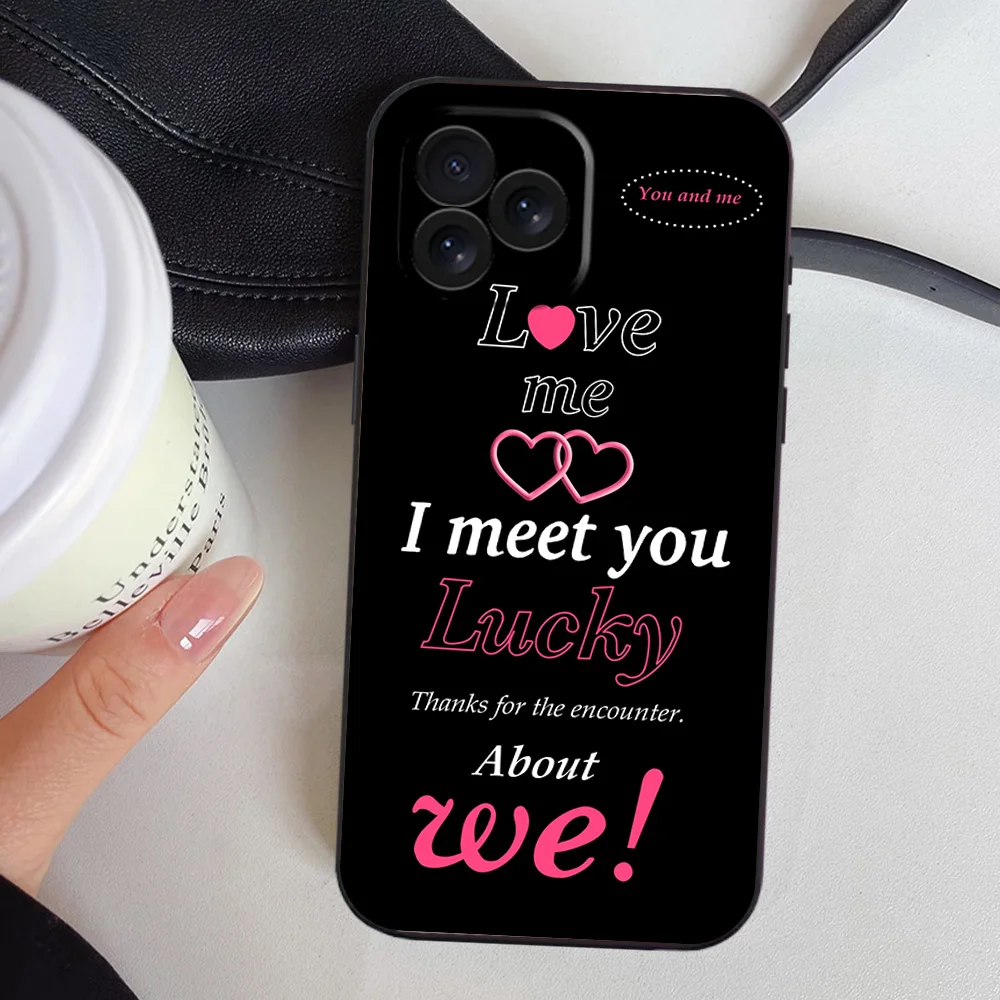 Cute Spice Girls English I Meet You Phone Case for iPhone 12 11 13 14 15 16 Max Pro Plus Black Soft Silicone Cover