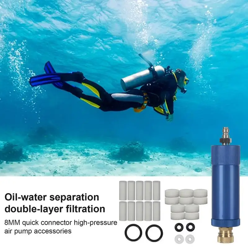 Oil-Water Separation 30MPA Double-layer Filter Air Compressor Filter Automatic Drainage Oil Water Aircraft-Grade Aluminum For