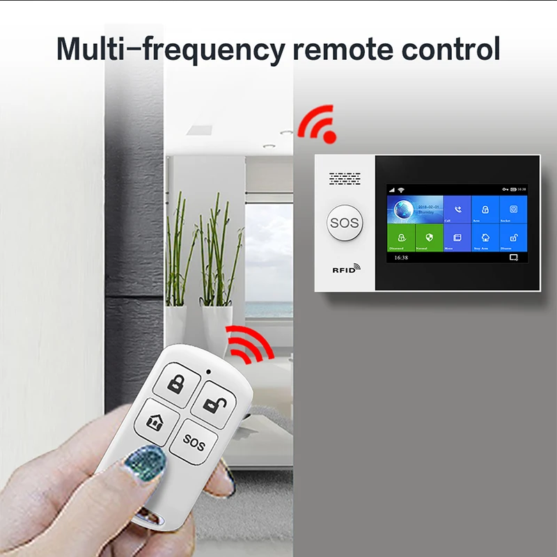 ไร้สาย 	 รีโมทคอนโทรลทํางานร่วมกับ PG103 PG107 PG109 ALARM Control Home Security ALARM System 433MHz ควบคุม Alarma Ultra