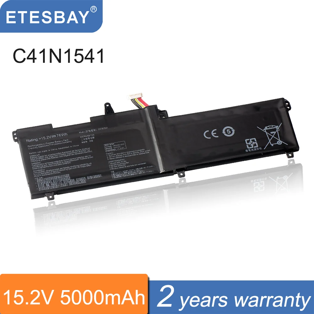 

ETESBAY C41N1541 Аккумулятор для ноутбука ASUS ROG GL702 GL702V GL702VM GL702VS GL702VT GL702VM1A 0B200-02070000 15,2 V 76WH