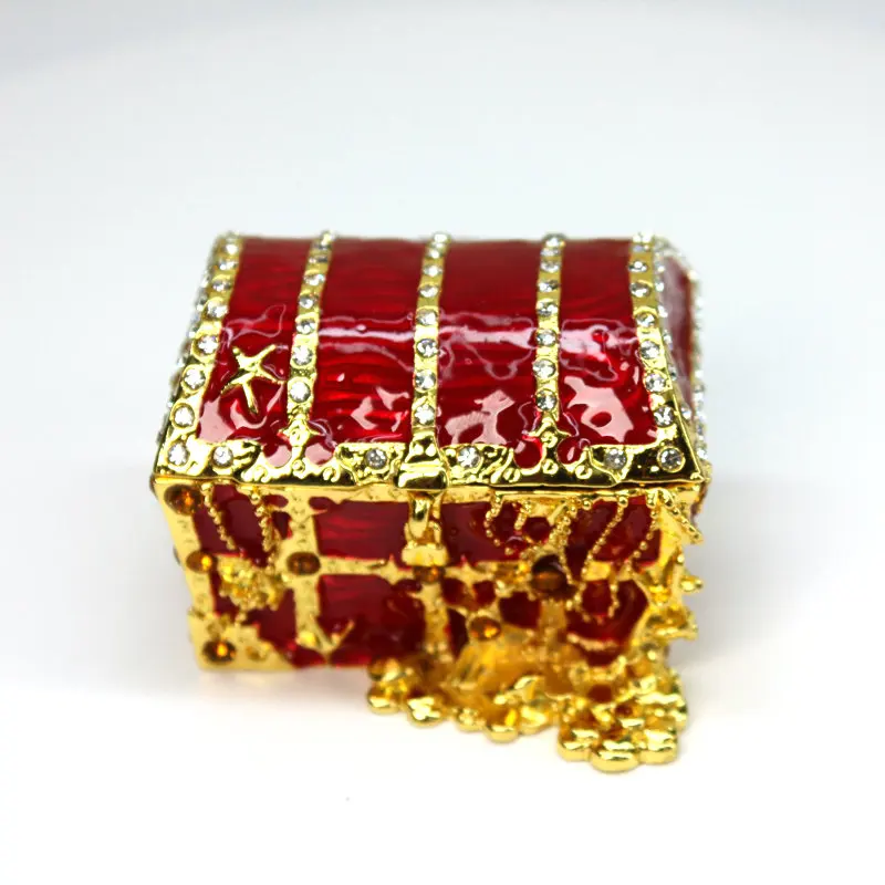 SHINNYGIFTS Handmade Enamel Trinket Box Necklace Ring Jewelry Box Collective Box