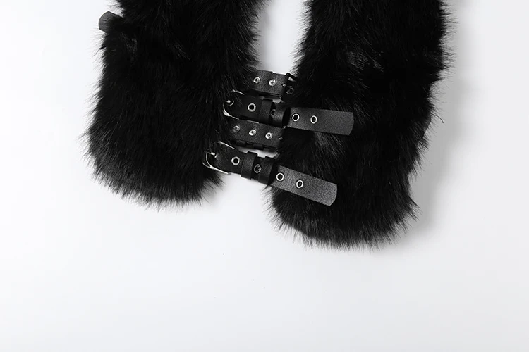 Weird Puss Sexy Furs Tanktop Damen Herbstmode Metallschnallengürtel Rückenfreies Neckholder-Top Y2K Trend Midnight Street Club Weste – Detail 9