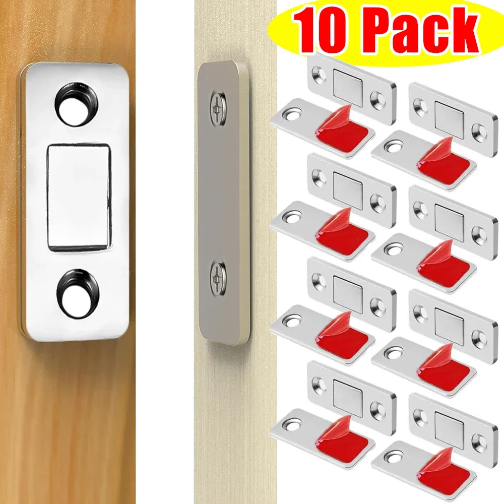 Magnetic Cabinet Catches Ultra Thin Door Strong Magnets Stopper Invisible Adhesive Drawer Magnet Lock for Kitchen Closet Closer