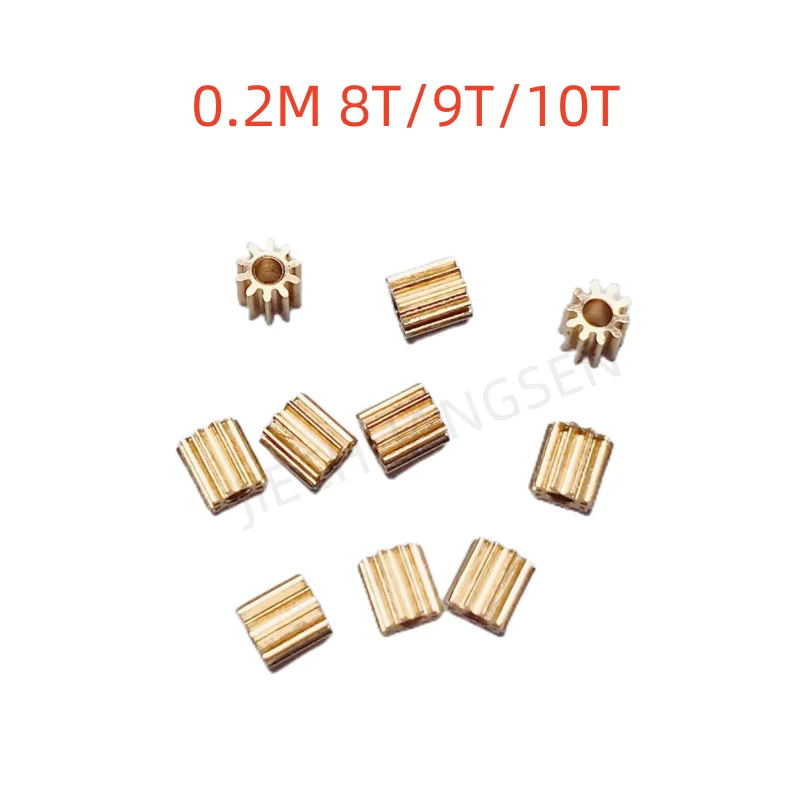 10pcs/LOT 0.2M 8T/9T/10T Small Module Copper Gear H59 Copper Gear