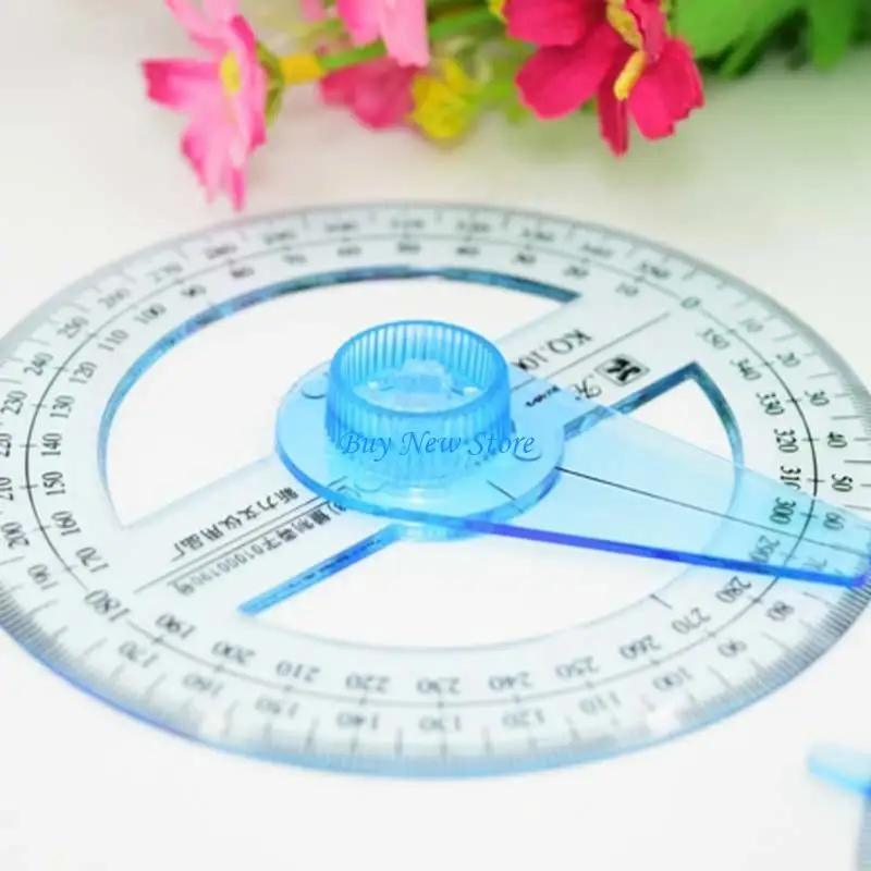 20CE 360-Degree Protractor Circle Protractor Ruler Plastic Measuring Protractor