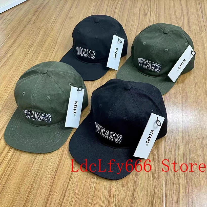 

Embroidery WTAPS Logo Black Green Baseball Cap Men Women 1:1 Best Quality Hip Hop Peaked Cap Metal Adjustable Buckle Hats