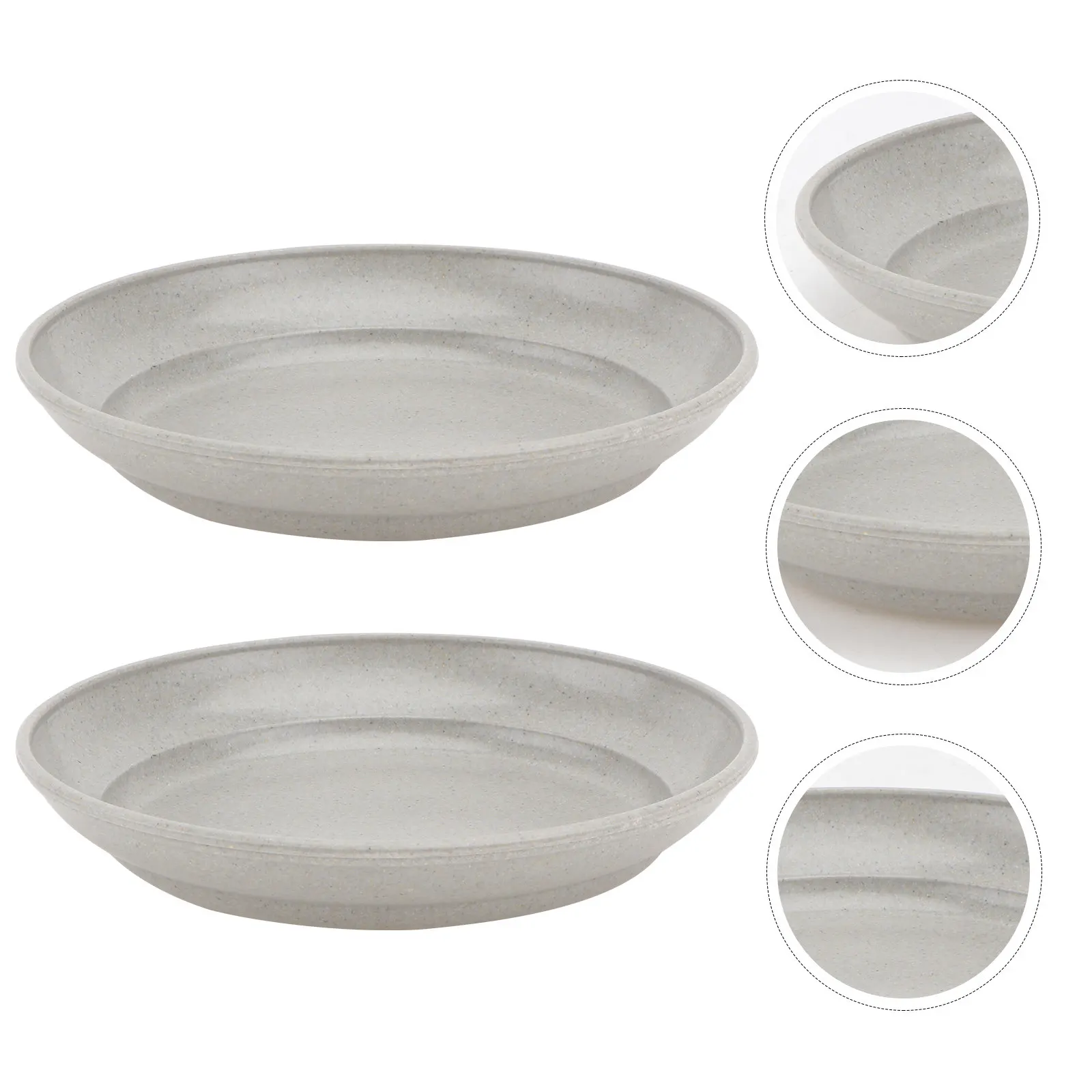 2Pcs Thickened Plastic Flowerpot Tray Plant Pot Saucer Water Tray for Indoor Outdoor Use Non Deformable Flat Design Easy Clean