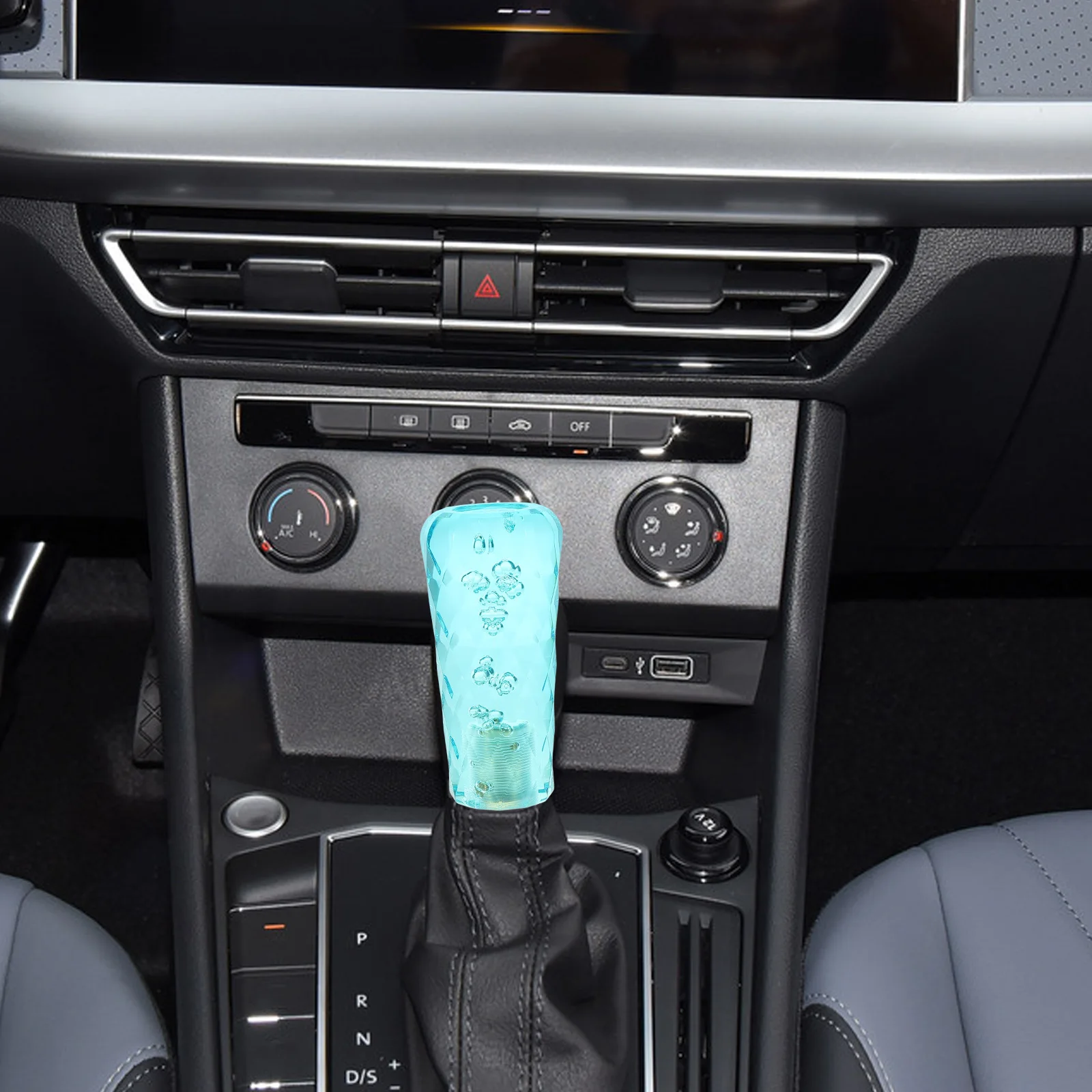 

Universal Crystal Gear Shift Knob Transparent Shifter Head Luminous Manual Automatic Car Modification Shift Lever Bubble Design