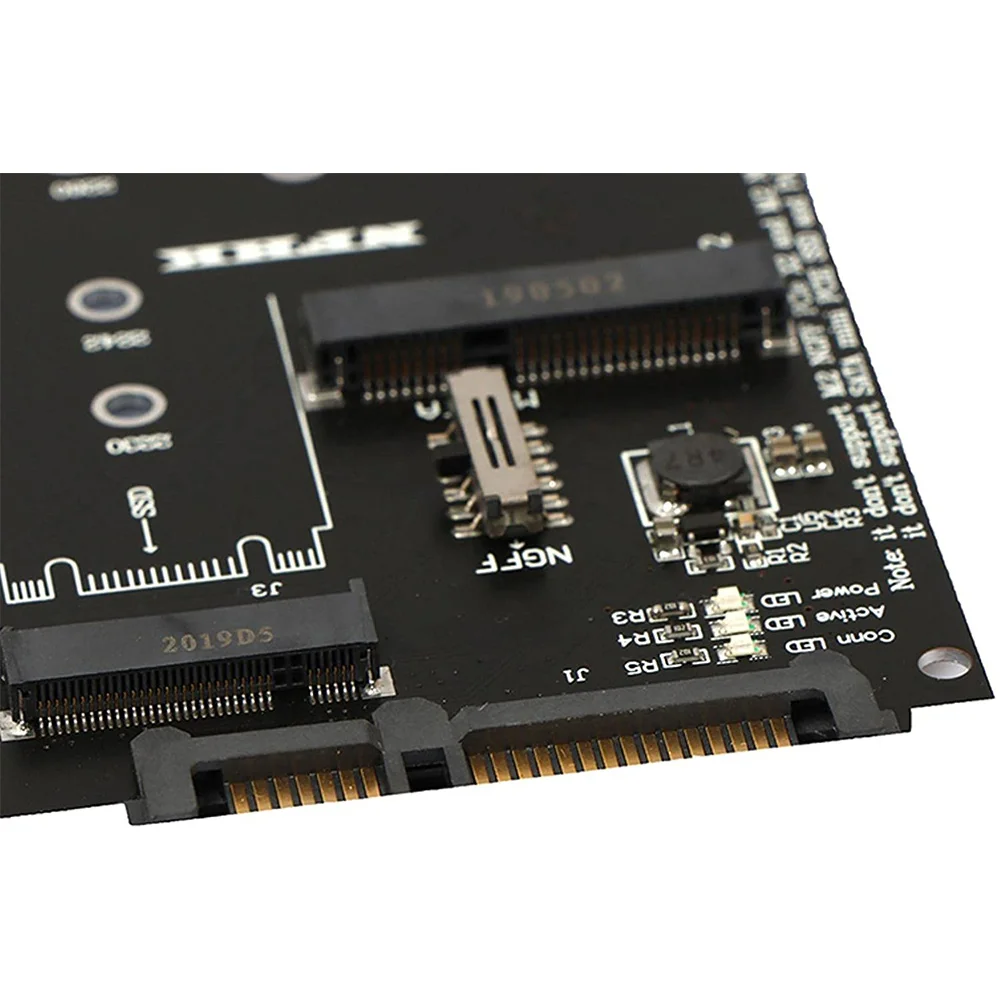 A23F-M.2 NGFF MSATA SSD Ke 2.5 Inch SATA 6.0Gbps 2 In 1 Adaptor Konverter Kartu Mendukung Diagram Hard Disk PC Laptop