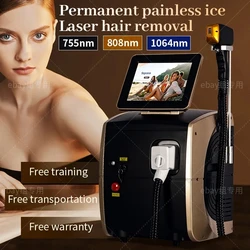 Professional 3000W High Power 755nm 808nm 1064nm Diode Laser Hair Removal Machine Ice Titanium Painless Epilator For Salon