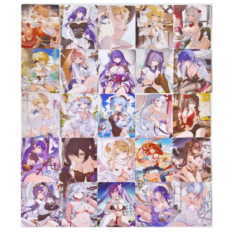 

Anime Characters DIY Collectible Cards Daki Tsuyuri Kanao Makomo Laser Flash Cards Boy Game Toys Christmas Birthday Presents