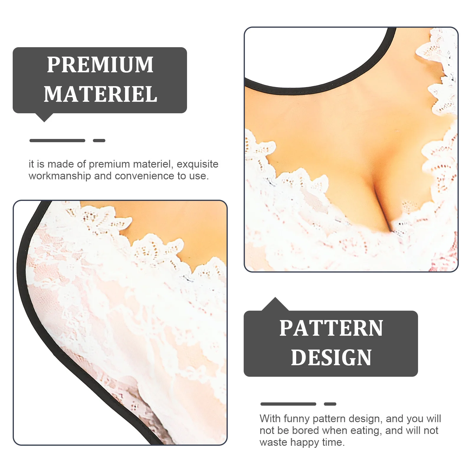 

Creative Personalized Bib For Adults Waterproof Reusable Dinner Bibs Elderly Household Clothing Protector Washable Folding