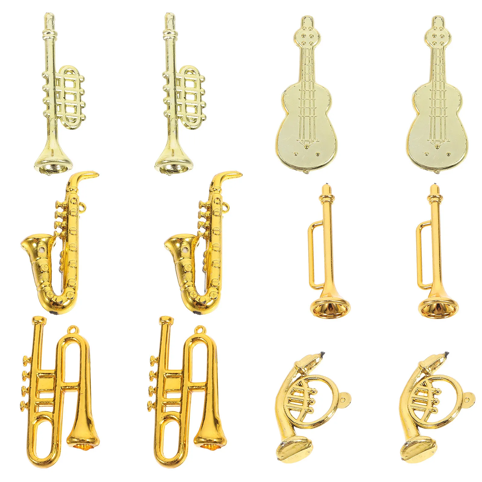 Miniature Music Instruments 24Pcs Christmas Tree Hanging Ornaments Tiny Party Favors Festive Decor