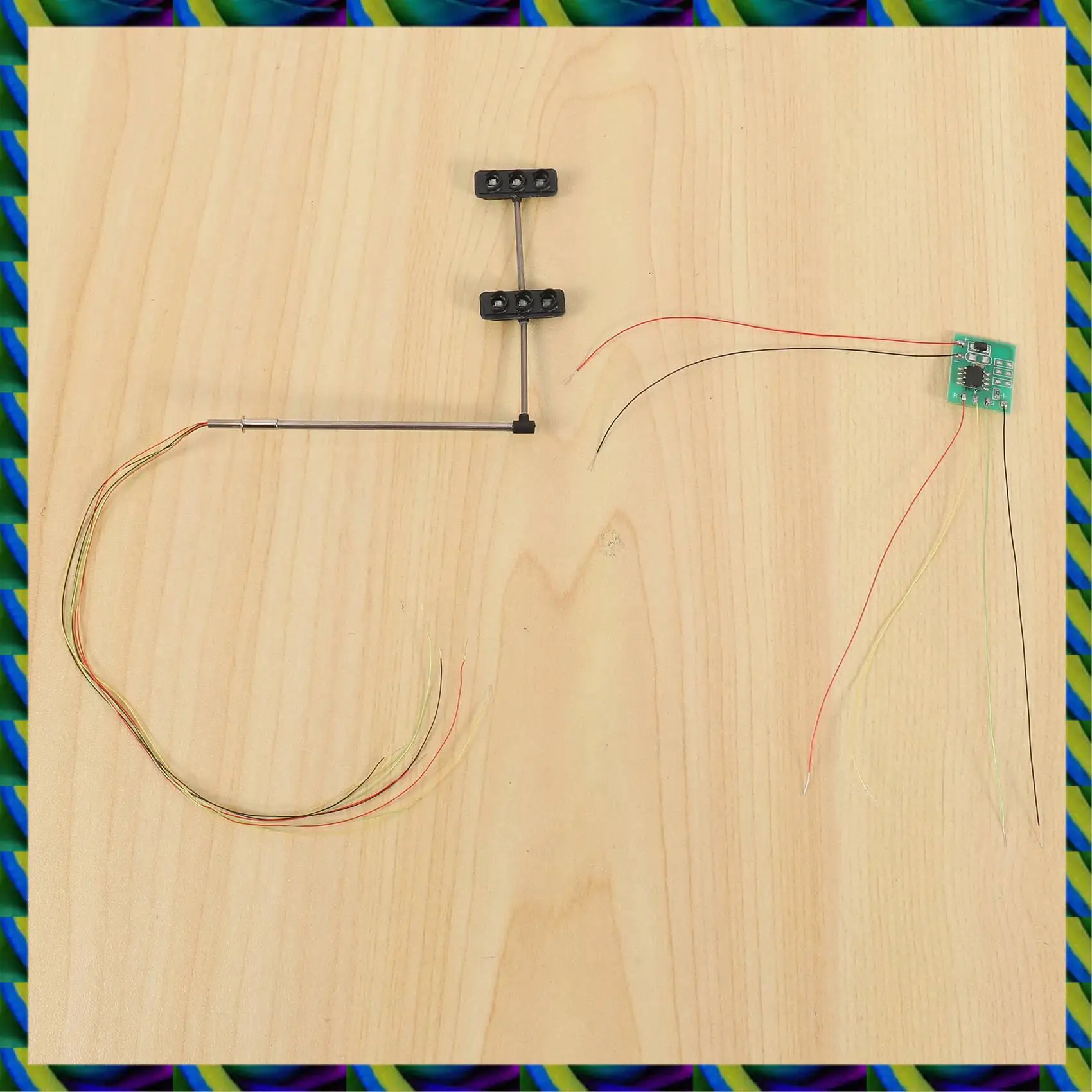 Daily 2X 3 Color Traffic Light Signals Ho Oo Scale Model 6LED For DIY Sand Table Crossing Street Construction Model 4