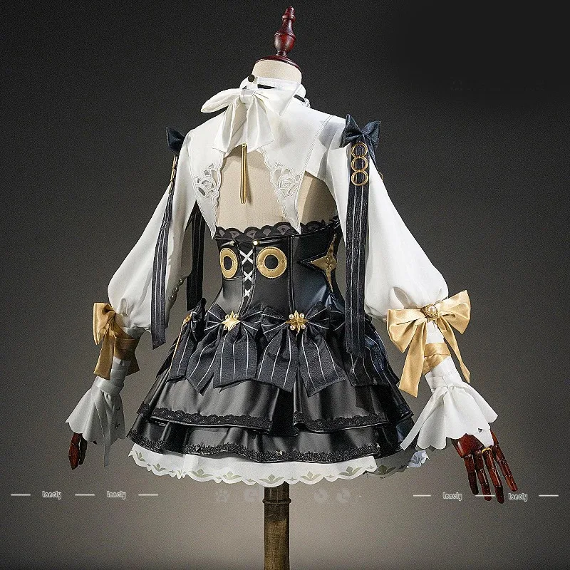 

ff34Astra Yao Cosplay Costume Wig Zenless Zone Zero Chandelier Dress Headwear Party For Women Girls Stars of Lyra Carnival Hallo