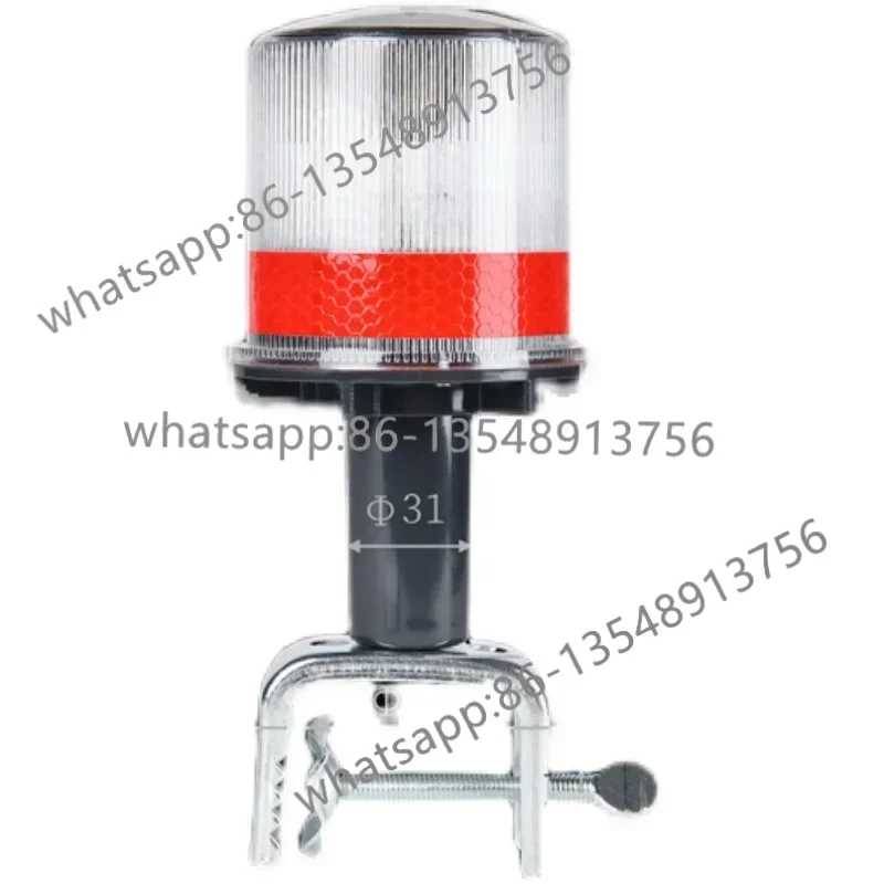 Marine LED solar navigation beacon light flashes and stays on, with dual function