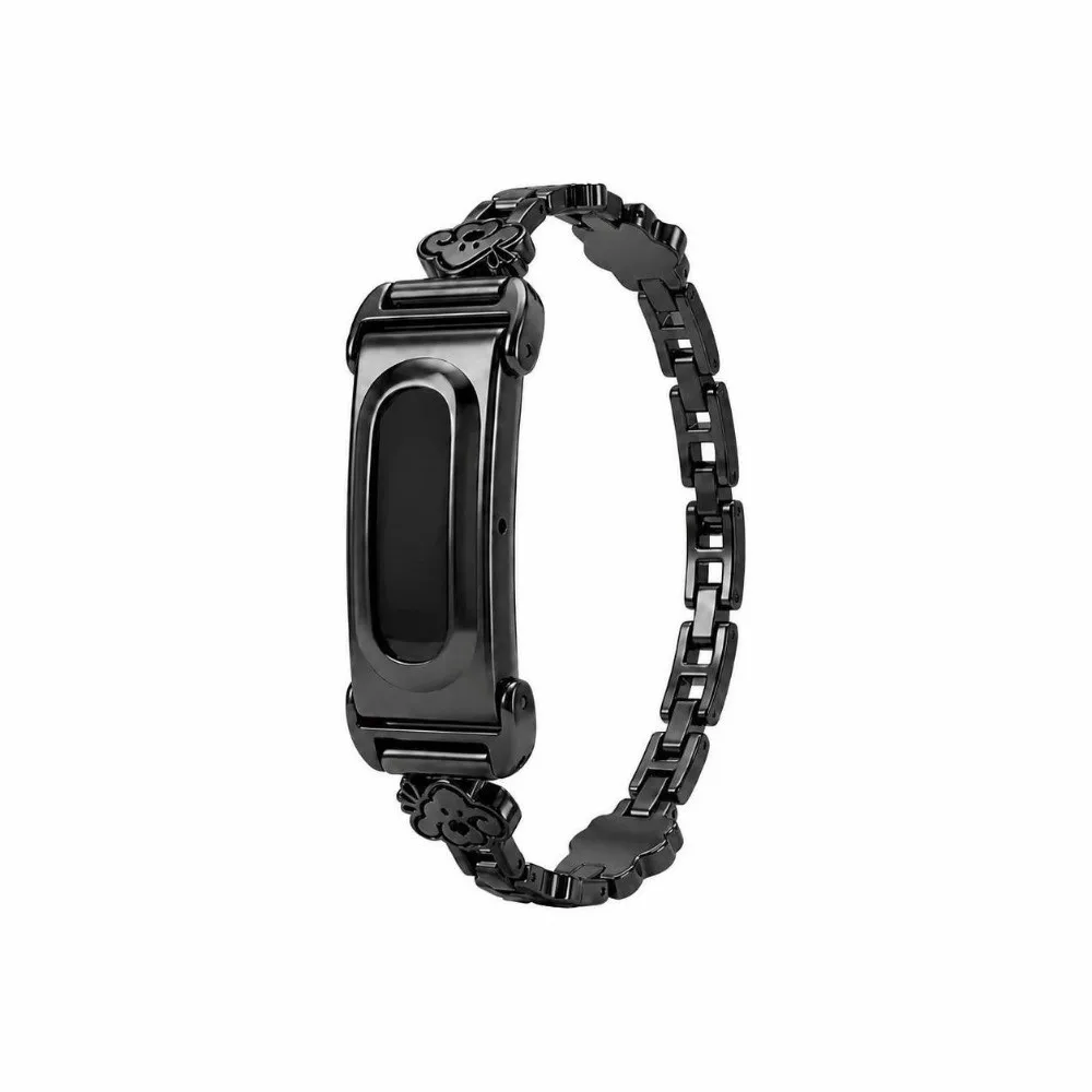 Replacement Cats Dogs Patterns Wristbands Adjustable Zinc Alloy Band Loop with Frame Watchband for Google Fitbit Air