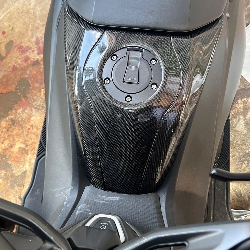 FOR Yamaha TMAX560 TMAX 560 2023 2024 2025 Carbon Fiber Diagonal Bay Motorcycle Front Fuel Tank Cap TMAX 560 Accessories