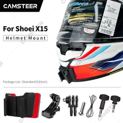 SHOEI X15/ X-xpr / X-SPR Customized Motorcycle Helmet Chin Mount for GoPro12 11 10 Insta360 X4 X3 Ace pro DJI Action 3/4 Camera