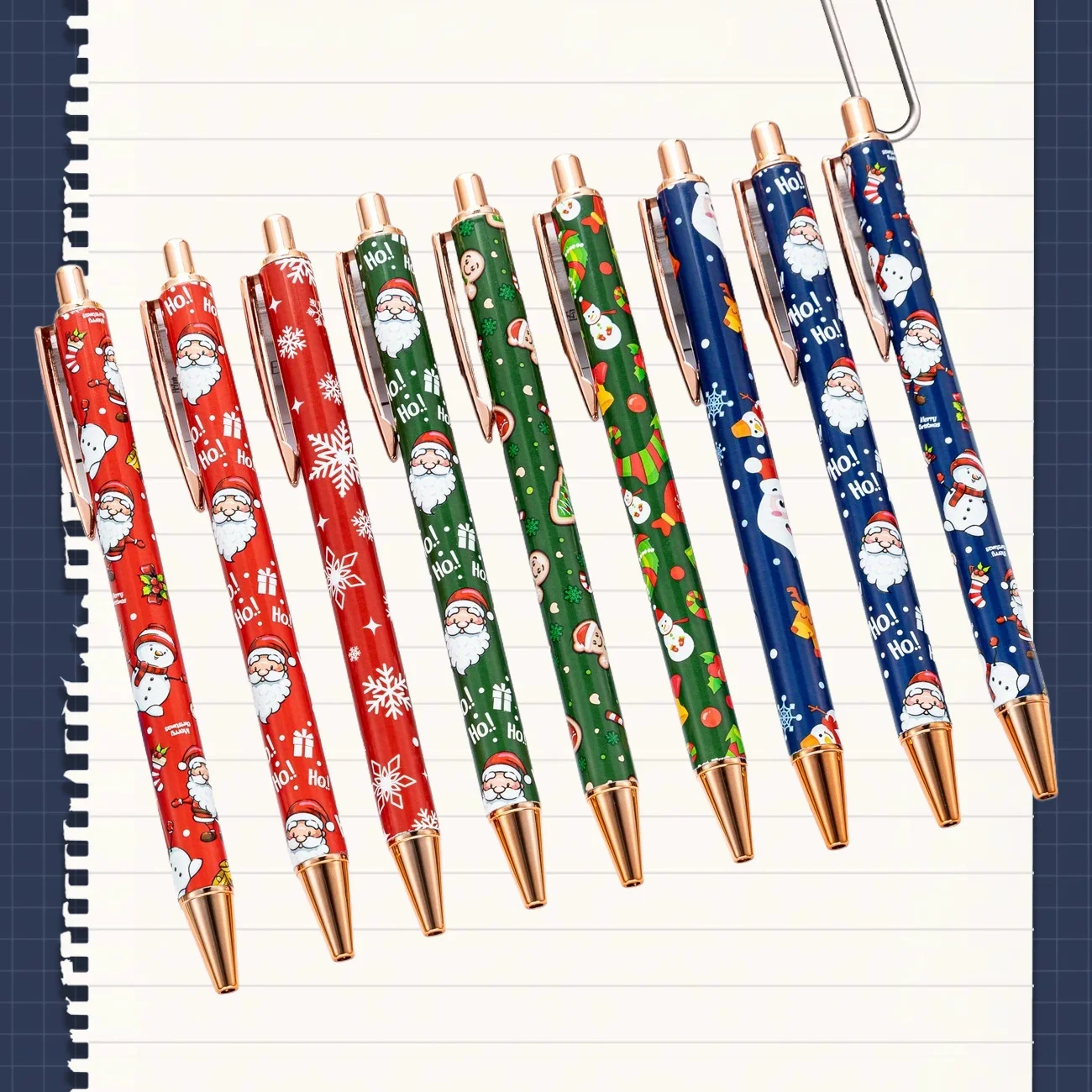 

1 шт., шариковые ручки рождественской серии с очаровательным мультяшным дизайном, идеально подходят в качестве рождественских подарков, технология теплопередачи печати