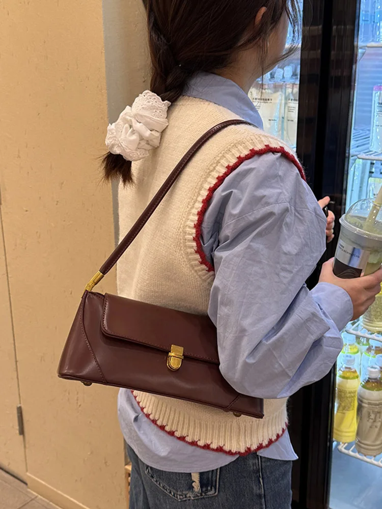 حقيبة كتف ريترو جديدة لعام 2025، حقيبة تحت الإبط، حقيبة يد عصرية كاجوال للنساء للتنقل اليومي حقيبة نسائية متعددة الاستخدامات