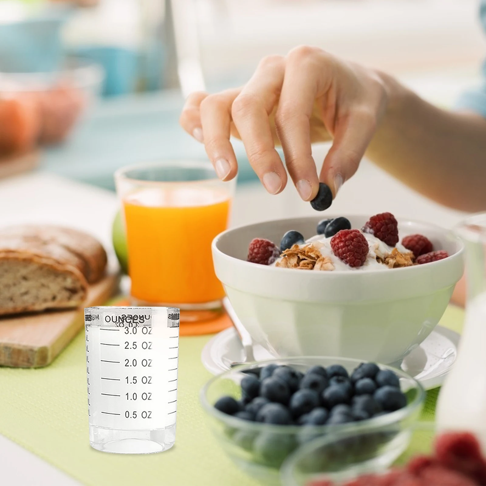 

3Pcs Transparent Graduated Glass Measuring Cups Kitchen Baking Tools Coffee Milk Cream Measuring Jug Home Graduated Cups