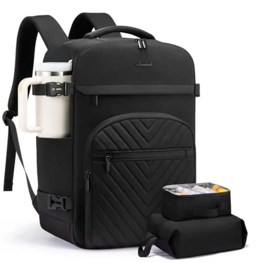 

40L Travel Backpack for Women Men, TSA Personal Item Travel Bag Fits 17.3inch Laptop, Waterproof Airline Approved Carry On Lugg