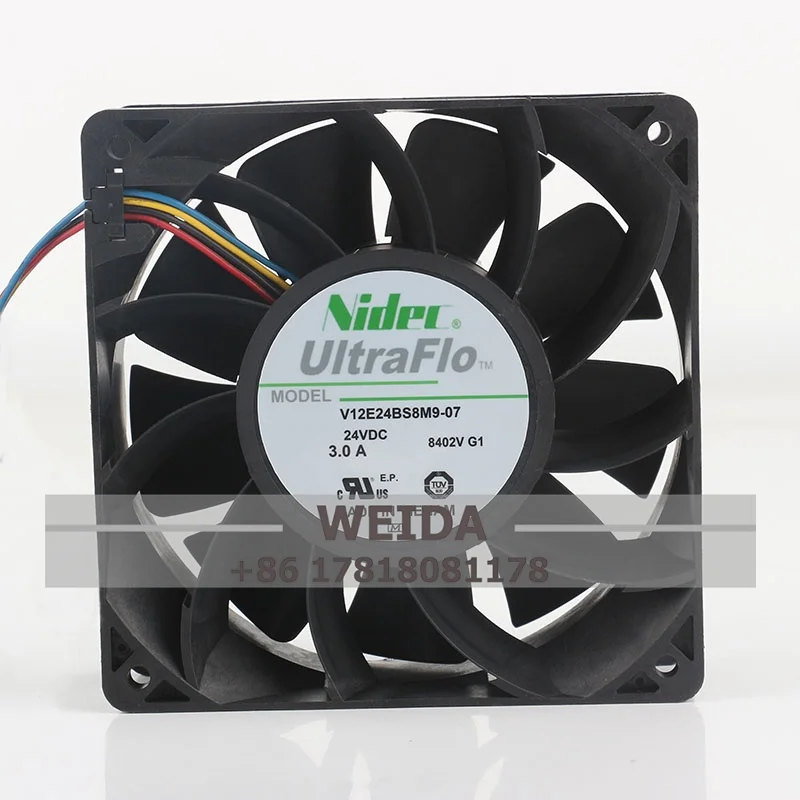 

Chassis Power fan V12E24BS8M9-07 12038 DC24V 3A Nidec inverter High air volume violent cooling fan 12cm 120*120*38MM