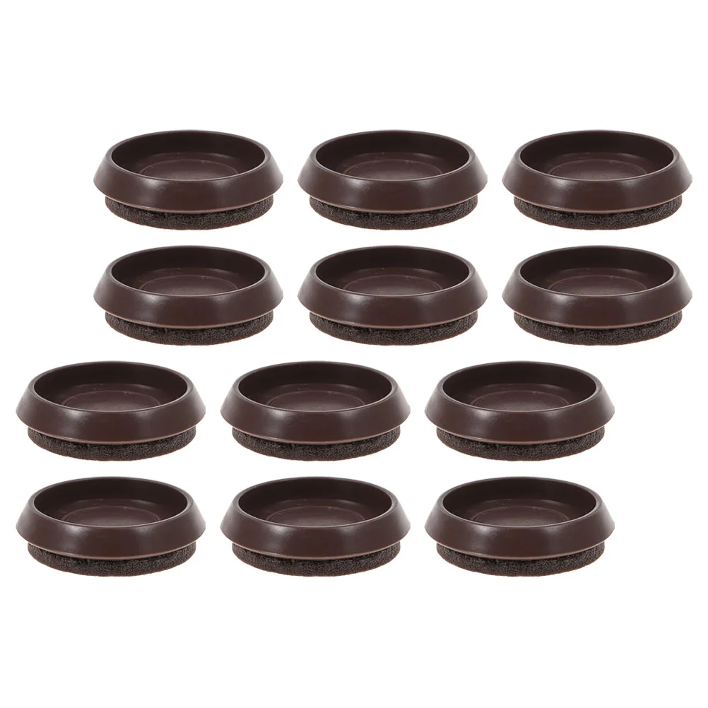 12 Pcs Fixed Caster Cup Furniture Protectors Pads for Hardwood Floors Coasters Rug Accessories Felt Rubber Cups Area Rugs