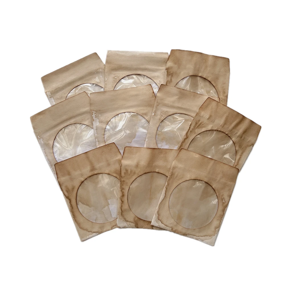 TimHoltz 스타일 수제 커피 염료 종이 보관 가방, DIY 스크랩북 뒷면 콜라주 전화 케이스, 일기 선물 장식