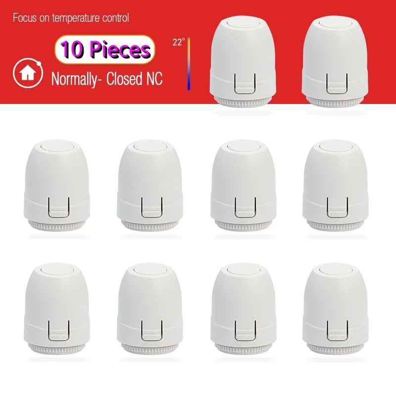 10 Pezzi Valvola di Riscaldamento a Pavimento NC AC 230 V Collettore Attuatore Termico Elettrico per Termostato di Riscaldamento a Pavimento