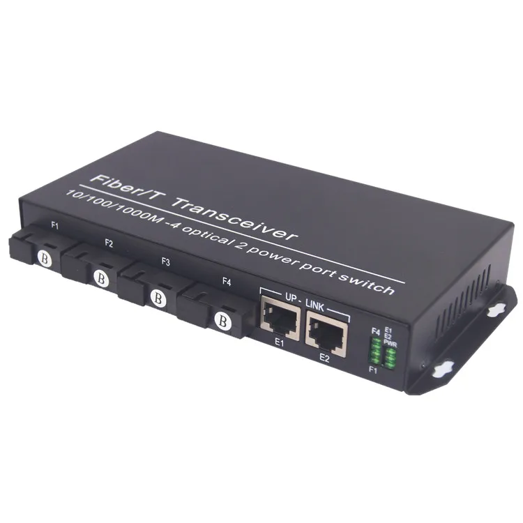 Gigabit optical fiber switch 1000Mbps switch 4 port sfp 2 rj45 ports