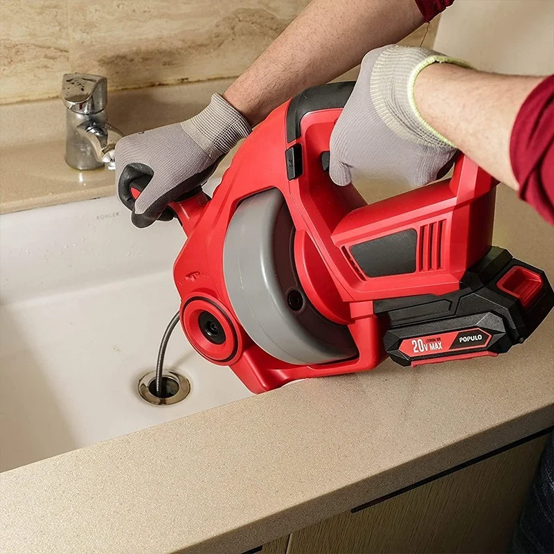 

Automatic Pipeline dredging Machine Portable Lithium Battery Dredging Tools Professional Sewer Toilet and Toilet Blockage