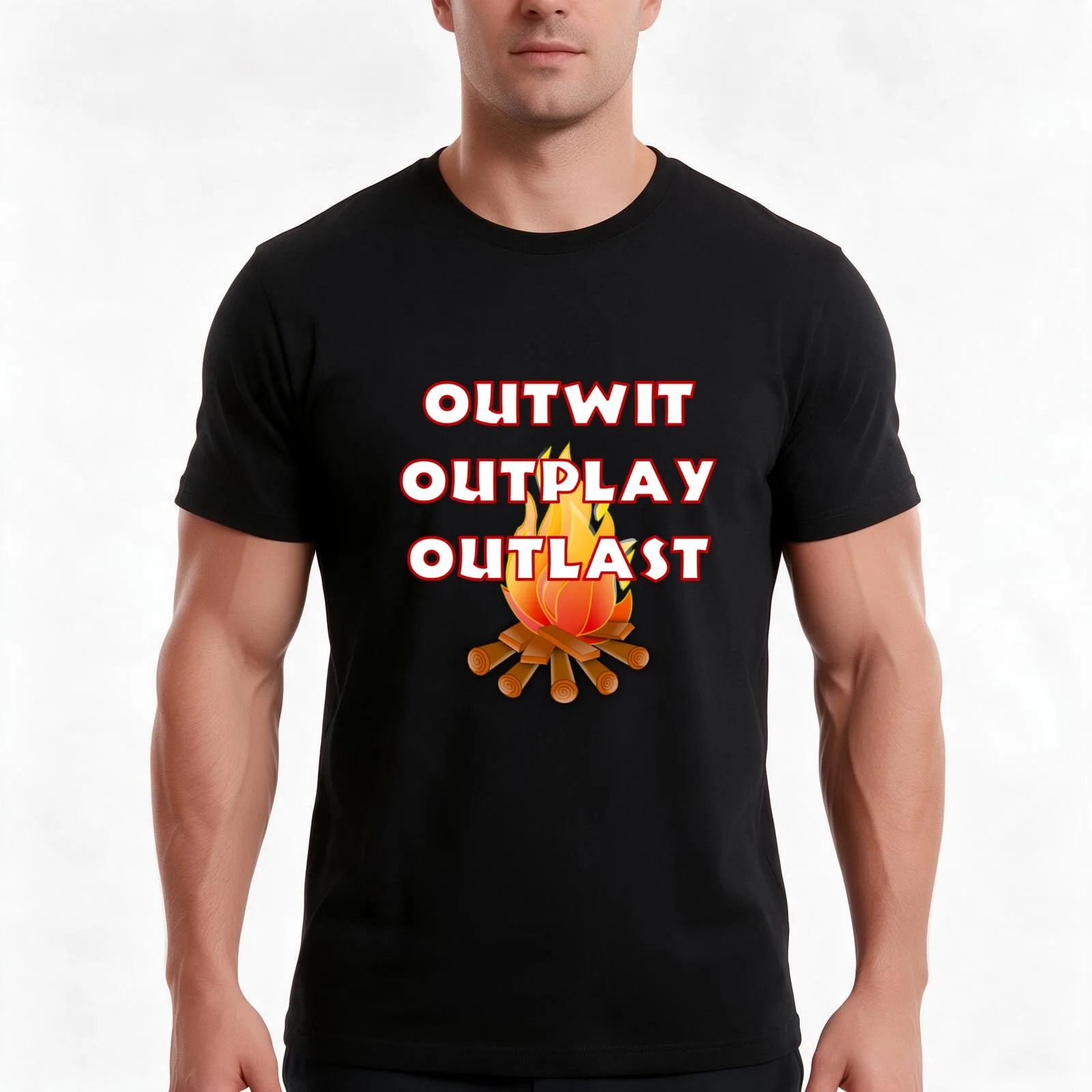 Outwit Outplay Outlast Australian Survivor T-Shirt, Summer Casual Cotton Tee, Oversized Streetwear Tops, Vintage Graphic Print