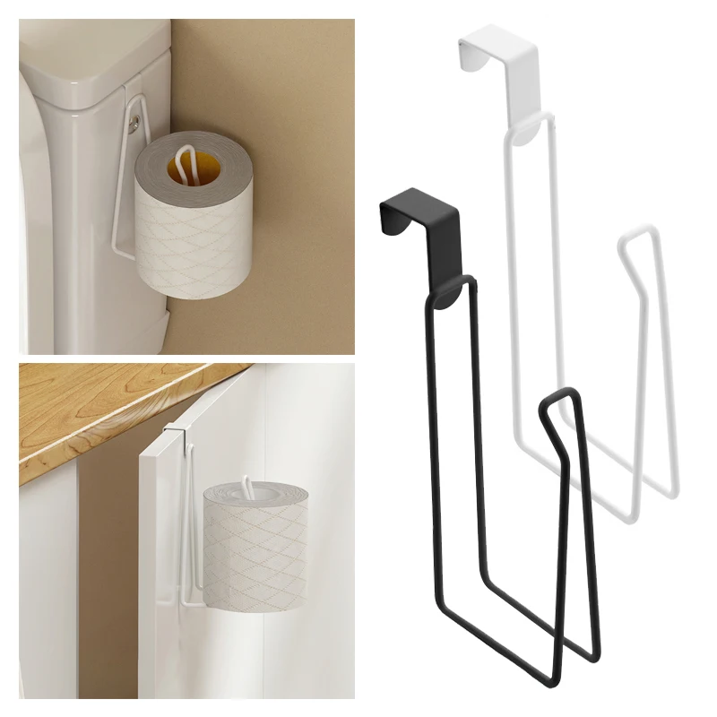 

New Toilet Paper Holder - Easy Install Wall Mount Bathroom Tissue Roll Hanger with Painted Finish Space Saving No-Drill Design
